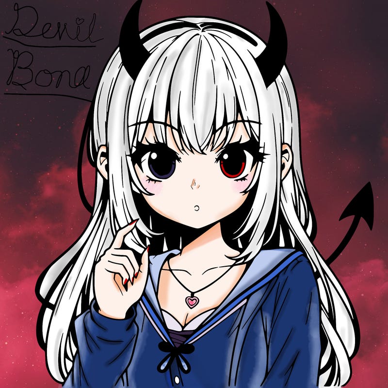 realistic anime girl devil