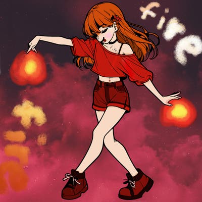 realistic girl danceing