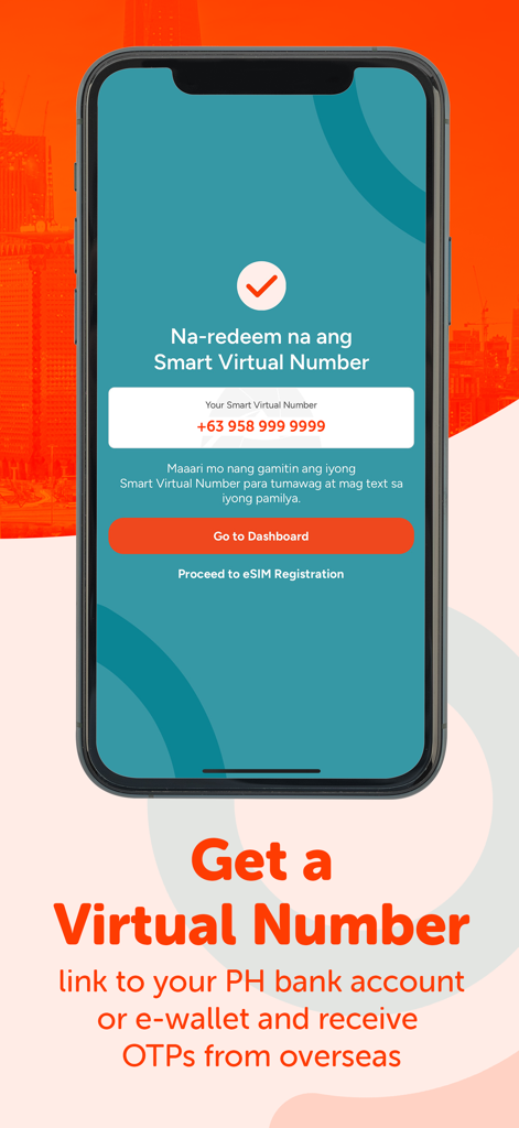 TinBo (Tindahan ni Bossing) - TinBo app screen showing how to get a Philippine virtual number to receive bank OTPs and manage e-wallets from overseas.