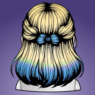 realistic girl  hairstyle