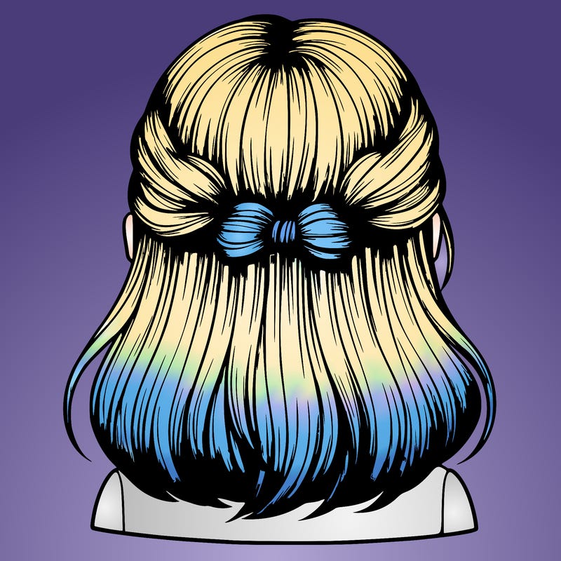 realistic girl  hairstyle