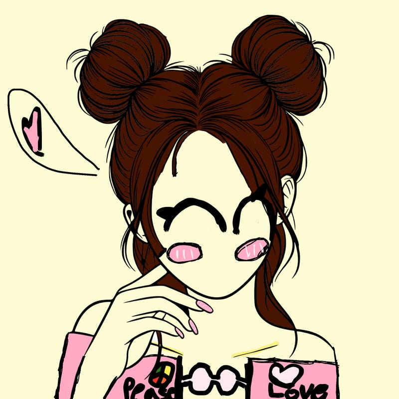 realistic person with buns