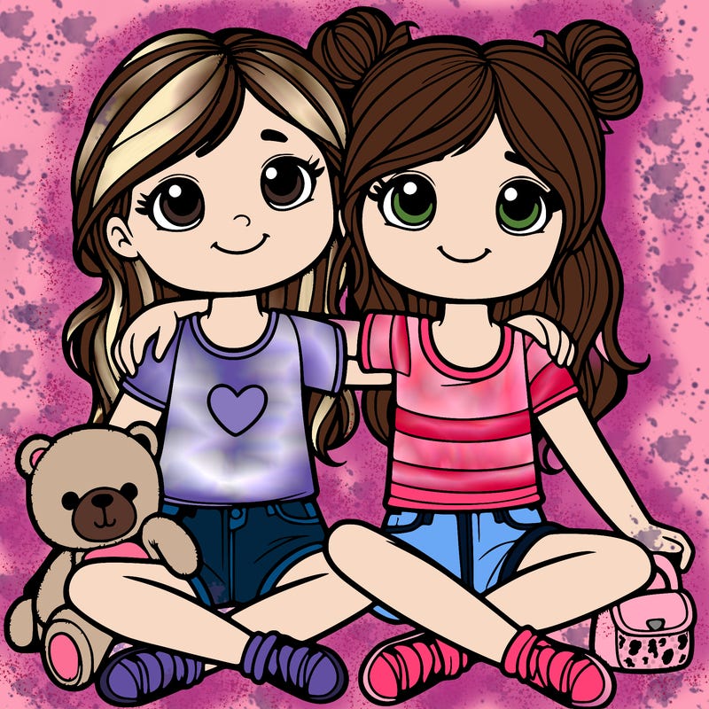 a girl with her best friend