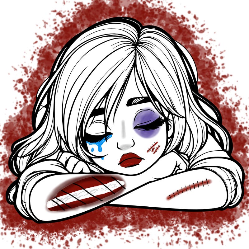 realistic tired girl