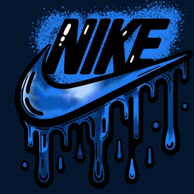 dripping nike logo