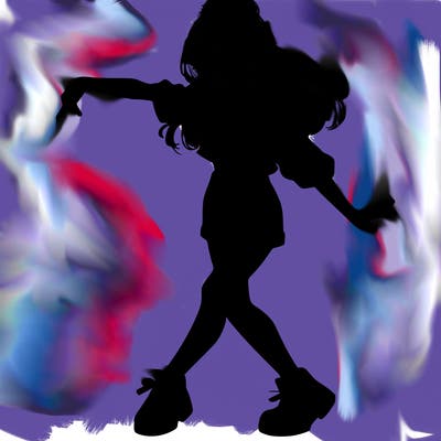 realistic girl danceing