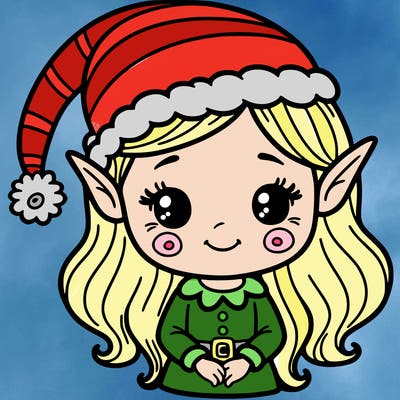 christmas elf girl