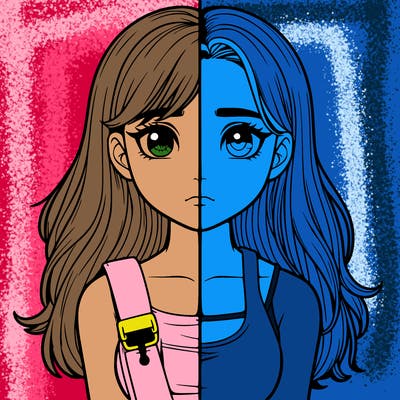 realistic girl split