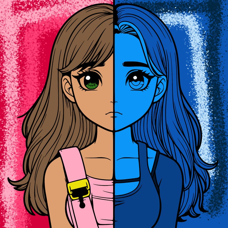 realistic girl split