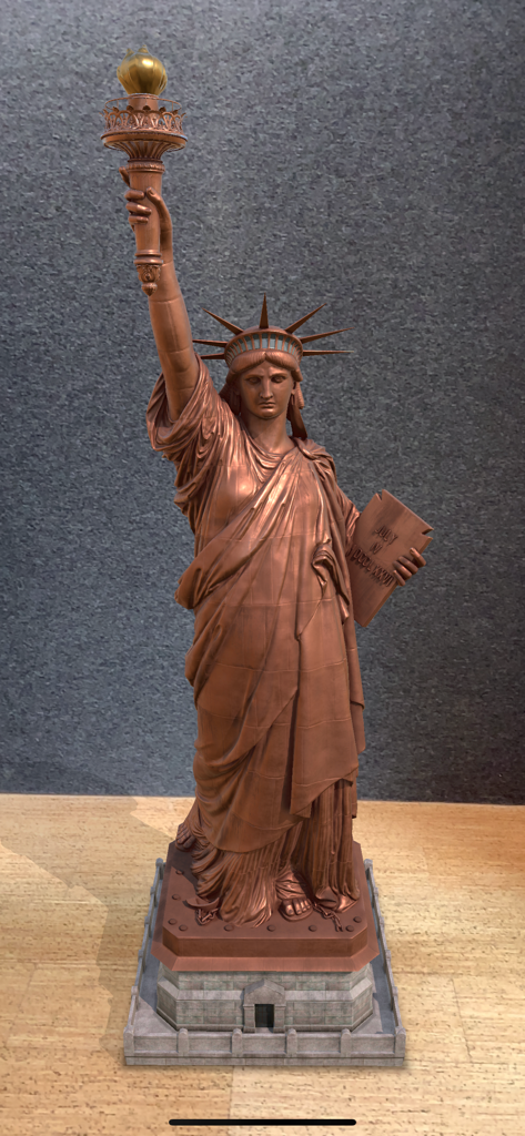 Statue of Liberty - Augmented reality 3D model of the Statue of Liberty in its original copper finish