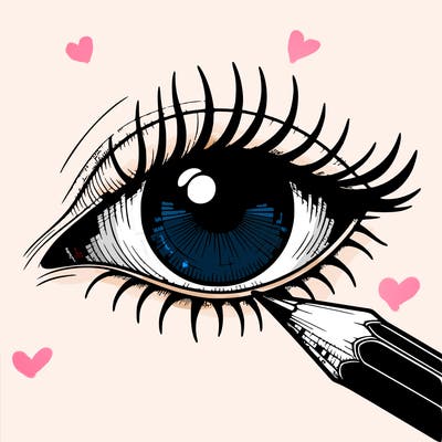 eye drawing pencil