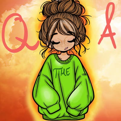 girl with baggy sweatshirt and messy bun