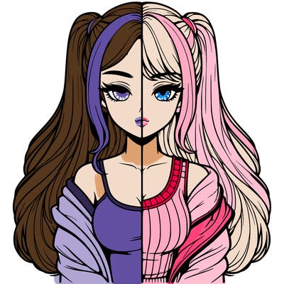 realistic girl split