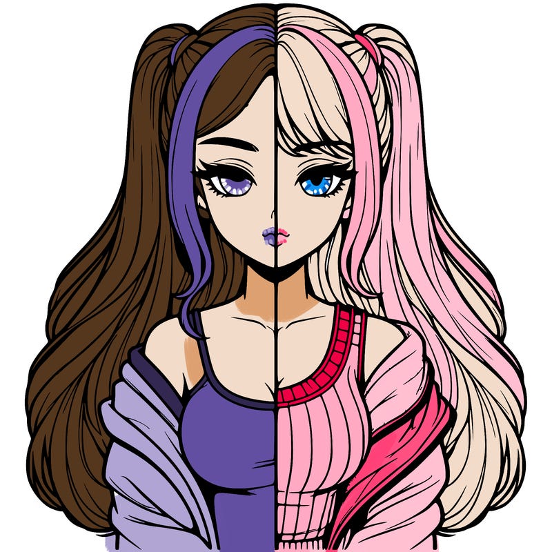 realistic girl split