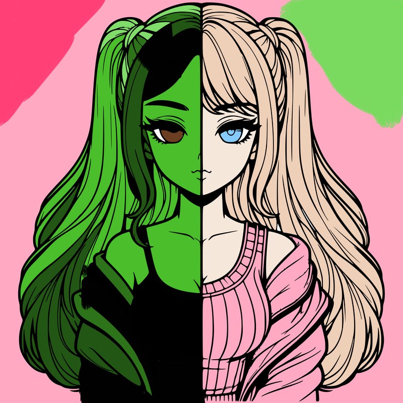 realistic girl split