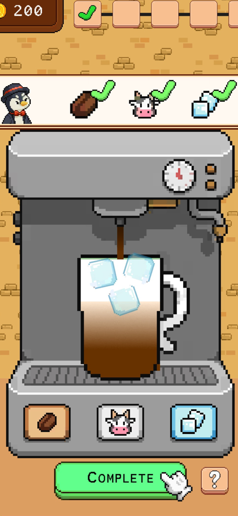 Forest Fables: Cozy pixel sim - Pixel art coffee making mini game in Forest Fables cozy sim