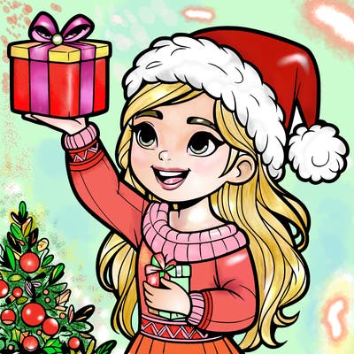christmas girl realistic