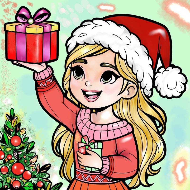 christmas girl realistic