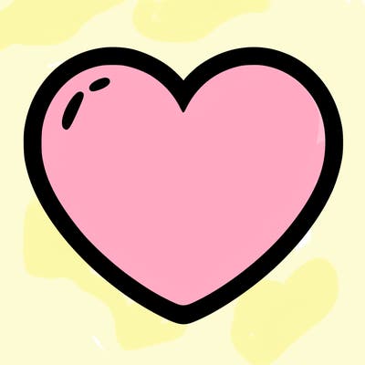 a blank heart