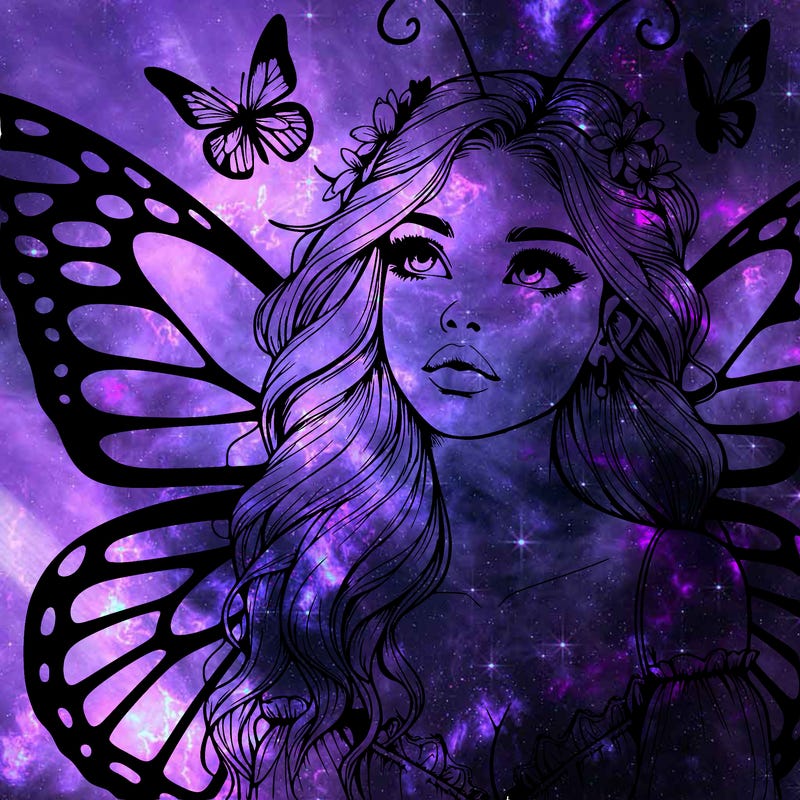 butterfly fairy realistic girl