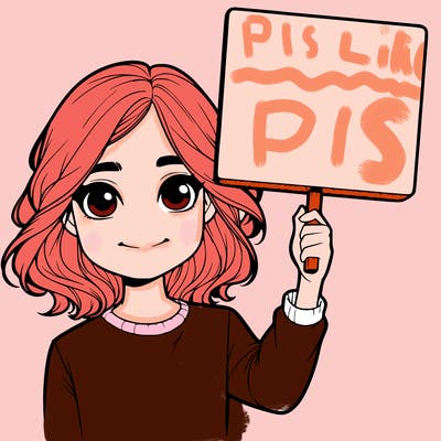 realistic girl holding up a sign