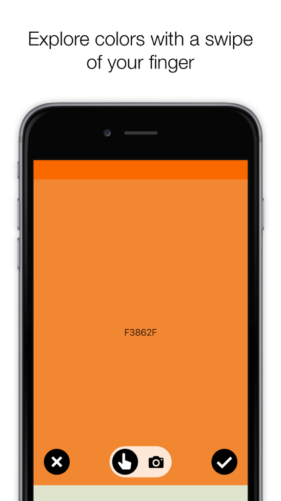 Colordot by Hailpixel - A color picker for humans - Colordot app screenshot showing a bright orange color with hex code F3862F