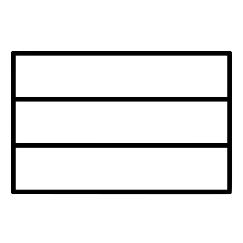 a flag with only three lines for three big stripes