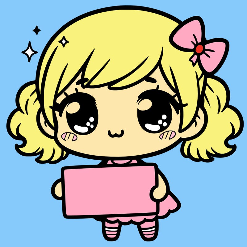 cute girl holding a sign