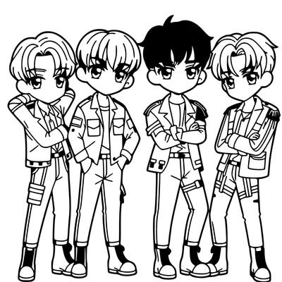 k pop bts anime
