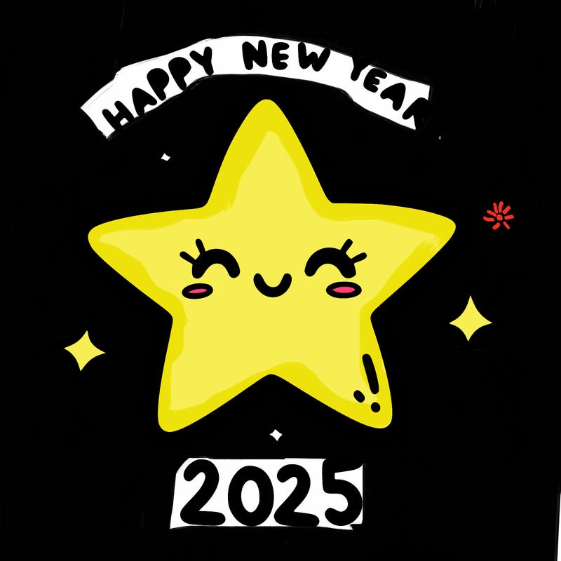happy new year 2025 star wish