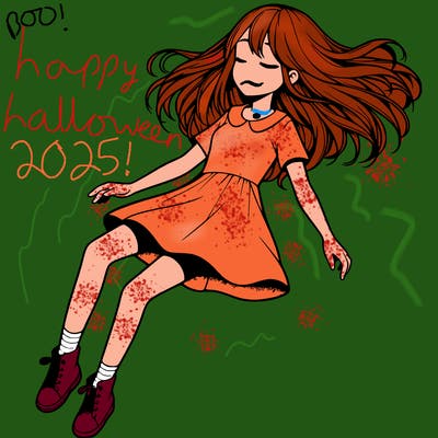 realistic girl floating