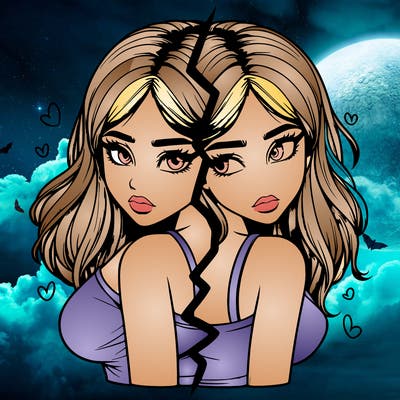 realistic girl split