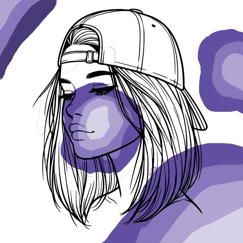 realistic  girl with a backwards hat