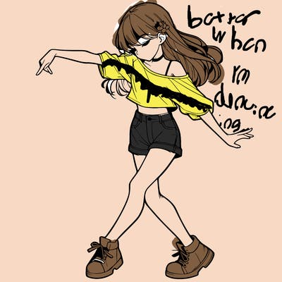 realistic girl danceing