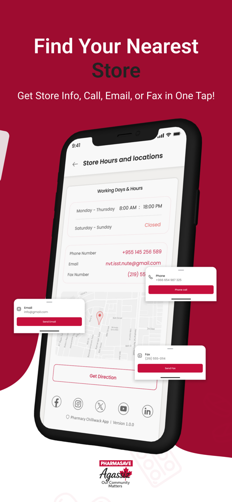 Pharmasave Agassiz - Store hours and location information on the Pharmasave Agassiz app