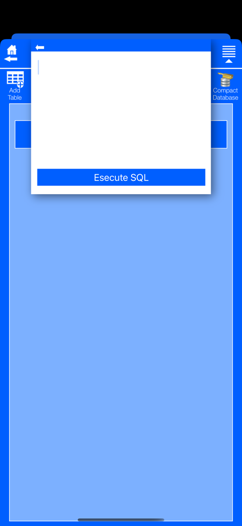 Ultimate Database - Interface for writing and executing SQL queries in the Ultimate Database app