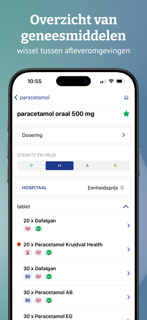 Mobile screen of the BCFI app displaying a detailed drug overview for paracetamol including dosage and brand comparisons
