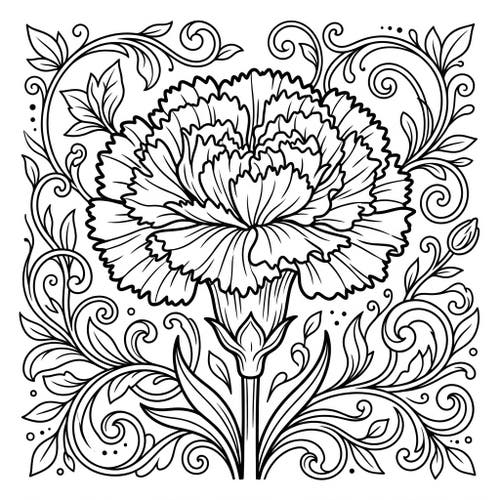 Single Carnation Blooms