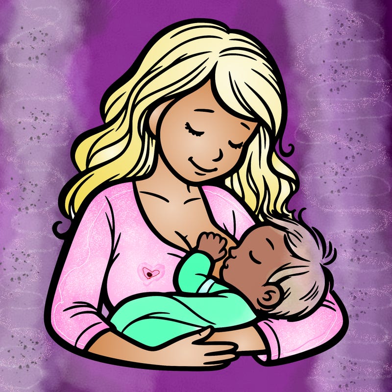 mother nursing her baby