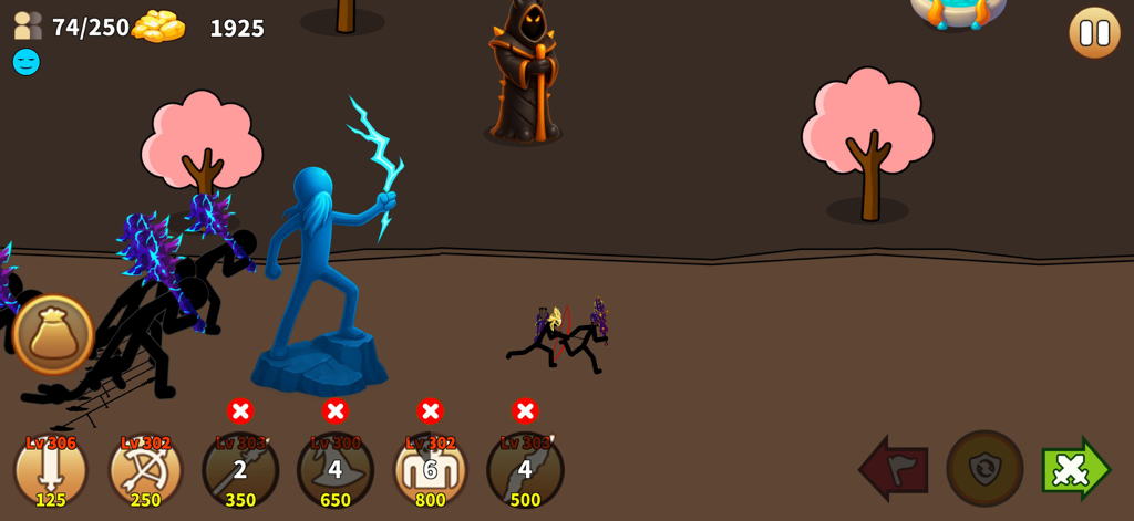 Stick Giant: Infinite Kingdom - Stickman army and hero units in a strategy battle level