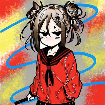 mad anime girl