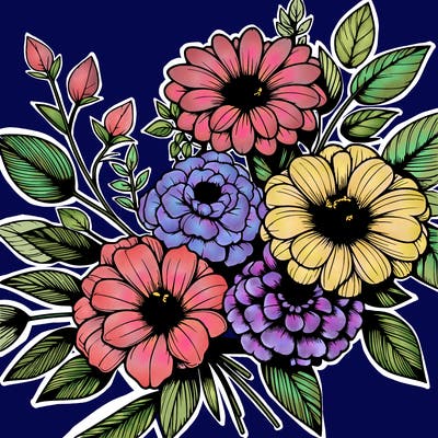 beautiful flowers realistic