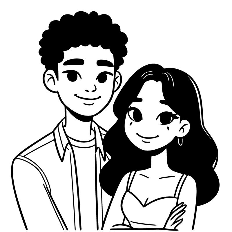 black woman and asian man couple