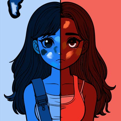 realistic girl split