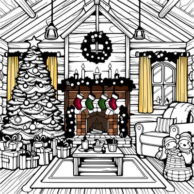 christmas house interior