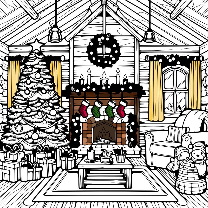 christmas house interior