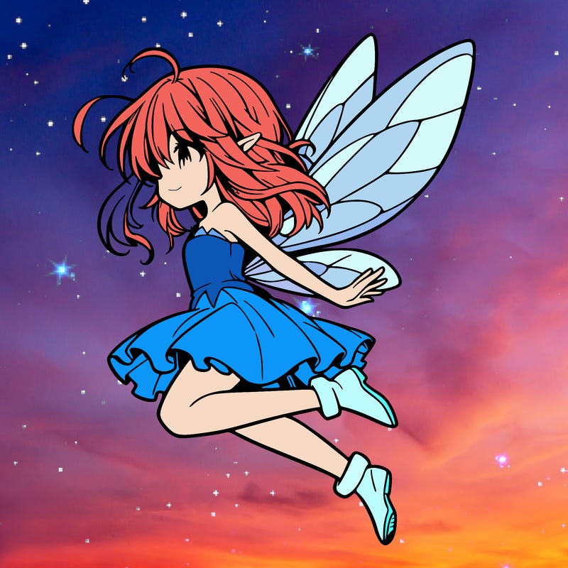 manga fairy flying
