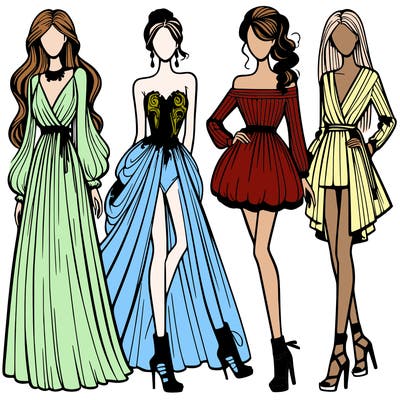 fashion models dresses