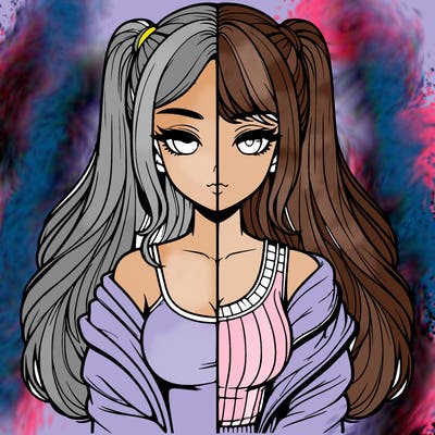 realistic girl split