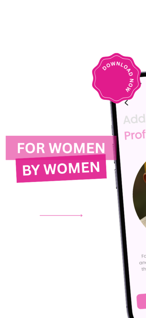 Fery Rides - Fery Rides app interface with slogan For Women By Women